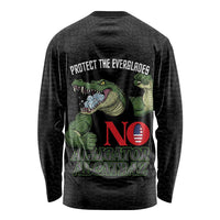 Protect The Everglades Long Sleeve Shirt Gator No Alligator Alcatraz - Wonder Print Shop
