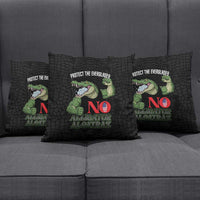 Protect The Everglades Pillow Cover Gator No Alligator Alcatraz - Wonder Print Shop