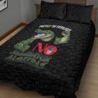 Protect The Everglades Quilt Bed Set Gator No Alligator Alcatraz - Wonder Print Shop