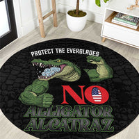 Protect The Everglades Round Carpet Gator No Alligator Alcatraz - Wonder Print Shop