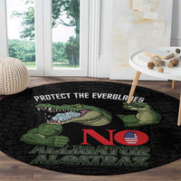 Protect The Everglades Round Carpet Gator No Alligator Alcatraz - Wonder Print Shop