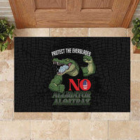 Protect The Everglades Rubber Doormat Gator No Alligator Alcatraz - Wonder Print Shop