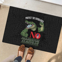 Protect The Everglades Rubber Doormat Gator No Alligator Alcatraz - Wonder Print Shop