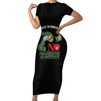 Protect The Everglades Short Sleeve Bodycon Dress Gator No Alligator Alcatraz - Wonder Print Shop
