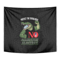 Protect The Everglades Tapestry Gator No Alligator Alcatraz - Wonder Print Shop