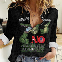 Protect The Everglades Women Casual Shirt Gator No Alligator Alcatraz - Wonder Print Shop