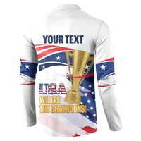 Personalized United States Soccer Button Sweatshirt 2025 USA Champions - Wonder Print Shop