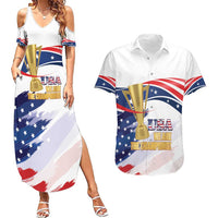 Personalized United States Soccer Couples Matching Summer Maxi Dress and Hawaiian Shirt 2025 USA Champions - Wonder Print Shop