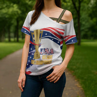 United States Soccer Cross Shoulder Shirt 2025 USA Champions - Wonder Print Shop