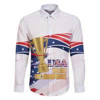 Personalized United States Soccer Family Matching Long Sleeve Bodycon Dress and Hawaiian Shirt 2025 USA Champions - Wonder Print Shop
