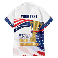 Personalized United States Soccer Family Matching Off Shoulder Short Dress and Hawaiian Shirt 2025 USA Champions - Wonder Print Shop