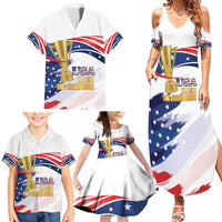 Personalized United States Soccer Family Matching Summer Maxi Dress and Hawaiian Shirt 2025 USA Champions - Wonder Print Shop