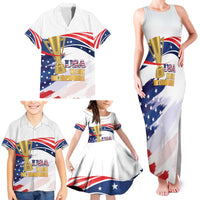 Personalized United States Soccer Family Matching Tank Maxi Dress and Hawaiian Shirt 2025 USA Champions - Wonder Print Shop