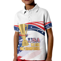 Personalized United States Soccer Kid Polo Shirt 2025 USA Champions - Wonder Print Shop