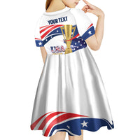 Personalized United States Soccer Kid Short Sleeve Dress 2025 USA Champions - Wonder Print Shop