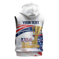 United States Soccer Sleeveless Zip Hoodie 2025 USA Champions - Wonder Print Shop