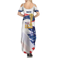 Personalized United States Soccer Summer Maxi Dress 2025 USA Champions - Wonder Print Shop