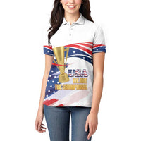 Personalized United States Soccer Women Polo Shirt 2025 USA Champions - Wonder Print Shop