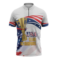 United States Soccer Zipper Polo Shirt 2025 USA Champions - Wonder Print Shop