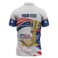 United States Soccer Zipper Polo Shirt 2025 USA Champions - Wonder Print Shop