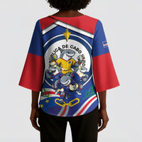 Cape Verde 2026 Football Kimono Sleeve Blouse Orgulho Tubaroes Azuis Make History