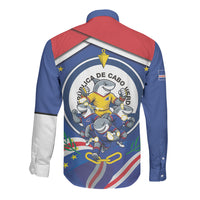 Cape Verde 2026 Football Long Sleeve Button Shirt Orgulho Tubaroes Azuis Make History