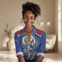 Cape Verde 2026 Football Women Casual Shirt Orgulho Tubaroes Azuis Make History