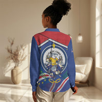 Cape Verde 2026 Football Women Casual Shirt Orgulho Tubaroes Azuis Make History