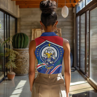 Cape Verde 2026 Football Women Sleeveless Polo Shirt Orgulho Tubaroes Azuis Make History