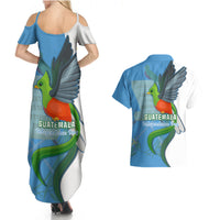 Guatemala Independence Day Couples Matching Summer Maxi Dress and Hawaiian Shirt Guatemalan Quetzal 202st Anniversary - Wonder Print Shop