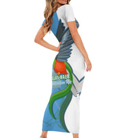 Guatemala Independence Day Short Sleeve Bodycon Dress Guatemalan Quetzal 202st Anniversary - Wonder Print Shop