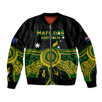 Australia Soccer Bomber Jacket Aboriginal Go Matildas 2023 World Cup - Wonder Print Shop