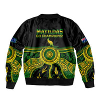 Australia Soccer Bomber Jacket Aboriginal Go Matildas 2023 World Cup - Wonder Print Shop