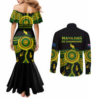 australia-soccer-couples-matching-mermaid-dress-and-long-sleeve-button-shirts-aboriginal-go-matildas-2023-world-cup