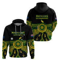 Australia Soccer Hoodie Aboriginal Go Matildas 2023 World Cup - Wonder Print Shop