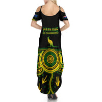 Australia Soccer Summer Maxi Dress Aboriginal Go Matildas 2023 World Cup - Wonder Print Shop