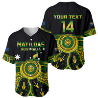 Personalised Australia Soccer Baseball Jersey Aboriginal Go Matildas 2023 World Cup - Wonder Print Shop