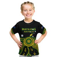 Personalised Australia Soccer Kid T Shirt Aboriginal Go Matildas 2023 World Cup - Wonder Print Shop