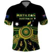 Personalised Australia Soccer Polo Shirt Aboriginal Go Matildas 2023 World Cup - Wonder Print Shop