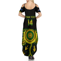 Personalised Australia Soccer Summer Maxi Dress Aboriginal Go Matildas 2023 World Cup - Wonder Print Shop