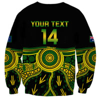 Personalised Australia Soccer Sweatshirt Aboriginal Go Matildas 2023 World Cup - Wonder Print Shop