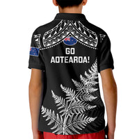 New Zealand Silver Fern Rugby Kid Polo Shirt Go All Black 2023 World Cup - Wonder Print Shop