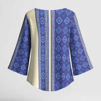 Mabuhay Philippines Festival Kimono Sleeve Blouse Yakan Modern Filipiniana Inspired