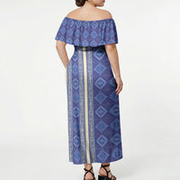 Mabuhay Philippines Festival Off Shoulder Maxi Dress Yakan Modern Filipiniana Inspired