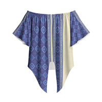 Mabuhay Philippines Festival Off Shoulder Wrap Waist Top Yakan Modern Filipiniana Inspired