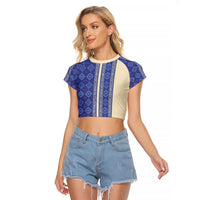 Mabuhay Philippines Festival Raglan Cropped T Shirt Yakan Modern Filipiniana Inspired