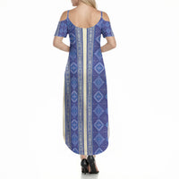 Mabuhay Philippines Festival Summer Maxi Dress Yakan Modern Filipiniana Inspired