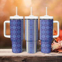 Mabuhay Philippines Festival Tumbler With Handle Yakan Modern Filipiniana Inspired