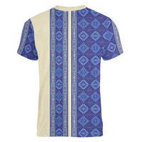 Mabuhay Philippines Festival Women V-Neck T-Shirt Yakan Modern Filipiniana Inspired