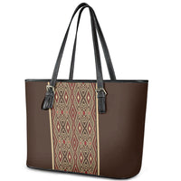 Mabuhay Philippines Festival Leather Tote Bag Tnalak Modern Filipiniana Inspired